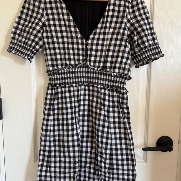 Sezane Sixtine Dress Vichy Noir/blanc - Size 36 - Picture 3 of 6